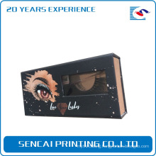 custom 3d mink rose gold stamping lashes packaging box with window